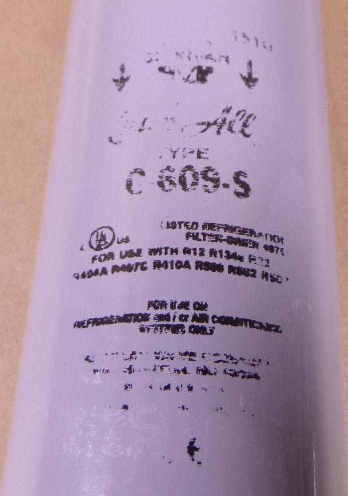 C-609-S Sporlan Catch-All A/C Refrigeration Filter Drier , 1-1/8" ODF | Industrial MRO Replacement Parts, Manufacturing Machine Parts & Components, Heavy Equipment Parts Supplier