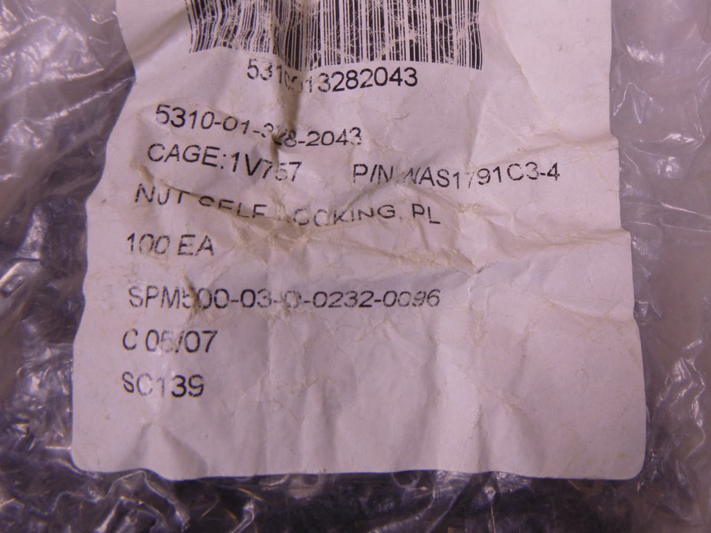 (180x) NAS1791C3-4 LOCK PLATE NUTS A-286 , 10-32 x 13/32" , 5310-01-328-2043 | Industrial Replacement Nuts & Bolts Distributor and Machinery Screws & Fasteners Supply