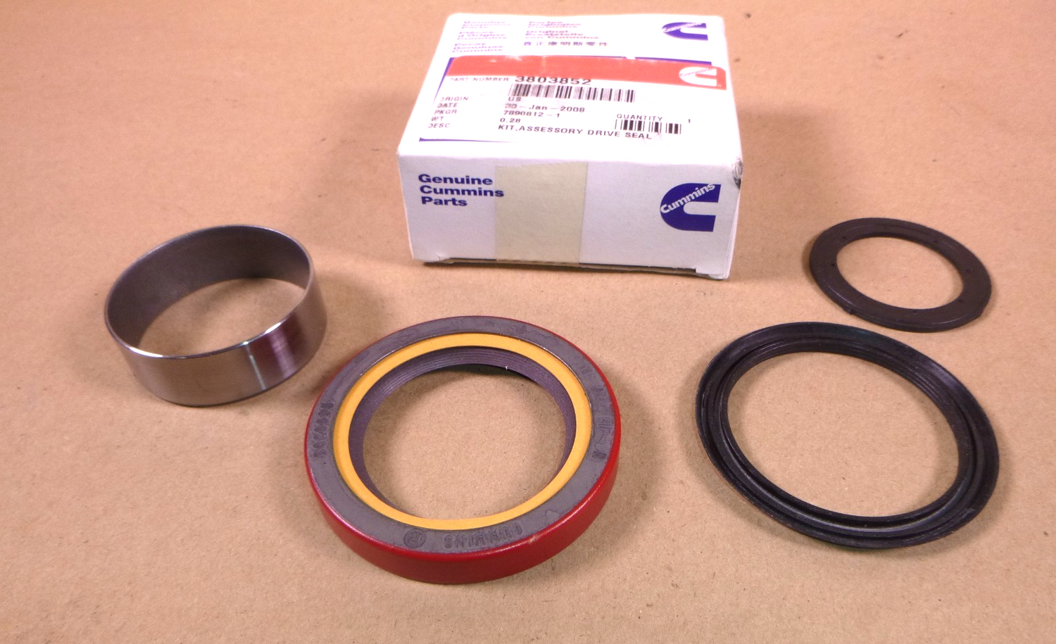Genuine OEM Cummins Assessory Drive Seal Kit 3803852 | Replacement Truck Parts, Trailer Accessories, Automobile Supplies, Car Parts &amp; Accessories