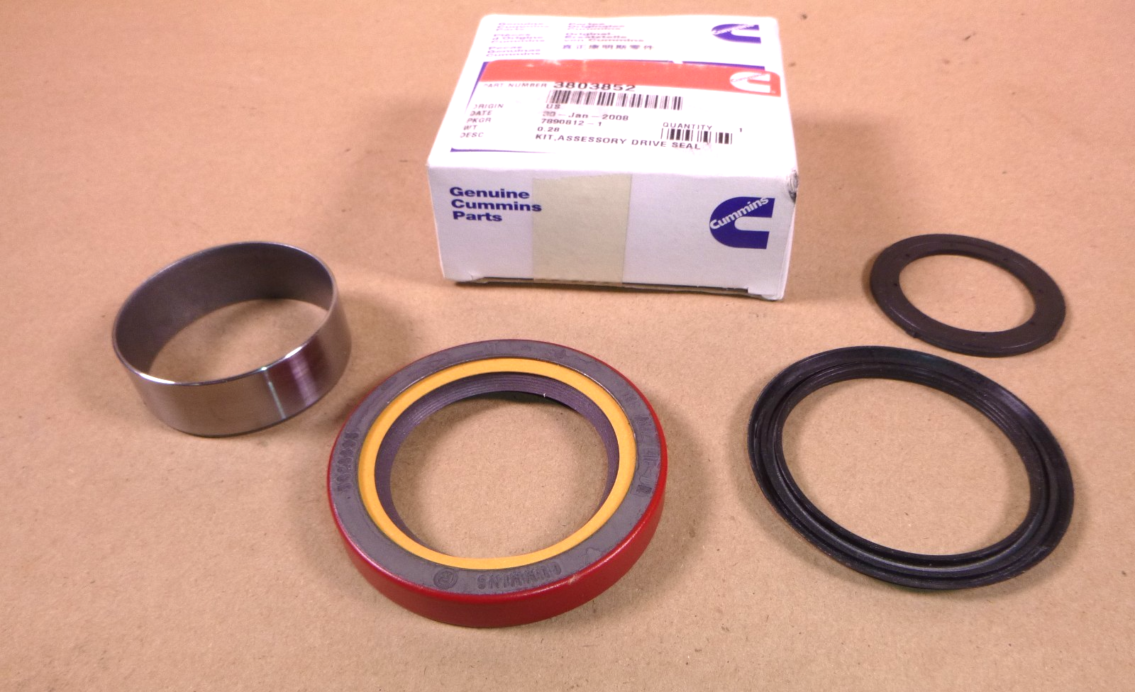 Genuine OEM Cummins Assessory Drive Seal Kit 3803852 | Replacement Truck Parts, Trailer Accessories, Automobile Supplies, Car Parts &amp; Accessories