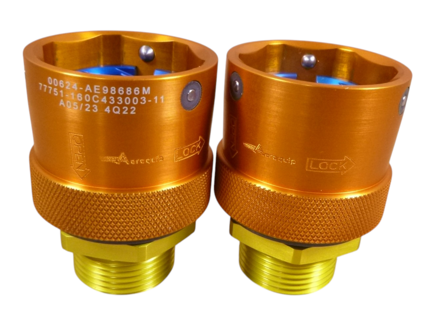 (2x) Eaton Aeroquip AE98686M Quick Disconnect Coupling Half , 4730-01-047-1975