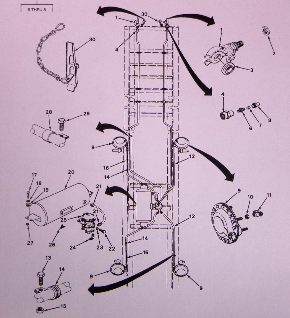 USGI M127 M128A1 M129A1 12 Ton Semi-Trailer Air Brake Pressure Tank 7979298 | Replacement Truck Parts, Trailer Accessories, Automobile Supplies, Car Parts & Accessories