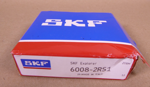 (4x) SKF Italy 6008-2RS1 DEEP GROOVE BALL BEARING, RUBBER SEALED 40x68x15 mm