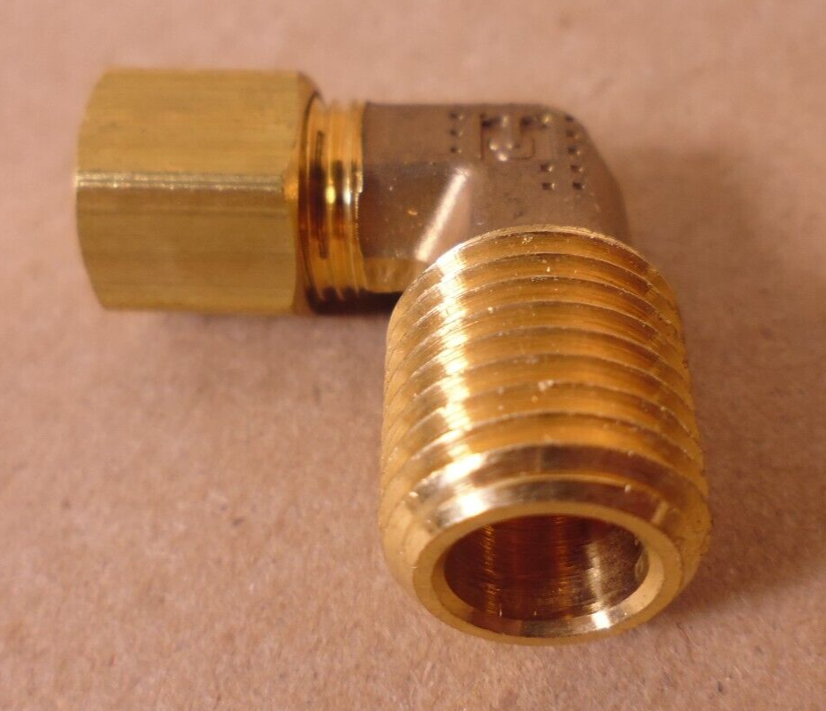 (10 Pack) Parker 169CA-4-4 Brass Compression Fitting 90° Male , 1/4" x 1/4" | Industrial Replacement Nuts &amp; Bolts Distributor and Machinery Screws &amp; Fasteners Supply