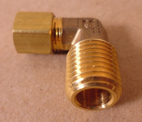 (10 Pack) Parker 169CA-4-4 Brass Compression Fitting 90° Male , 1/4" x 1/4"