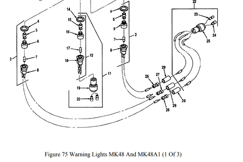 Nartron 441-1-0342 Indicator Warning Light For MK48 MK48A1 , 6210-01-206-4754 | Replacement Truck Parts, Trailer Accessories, Automobile Supplies, Car Parts & Accessories