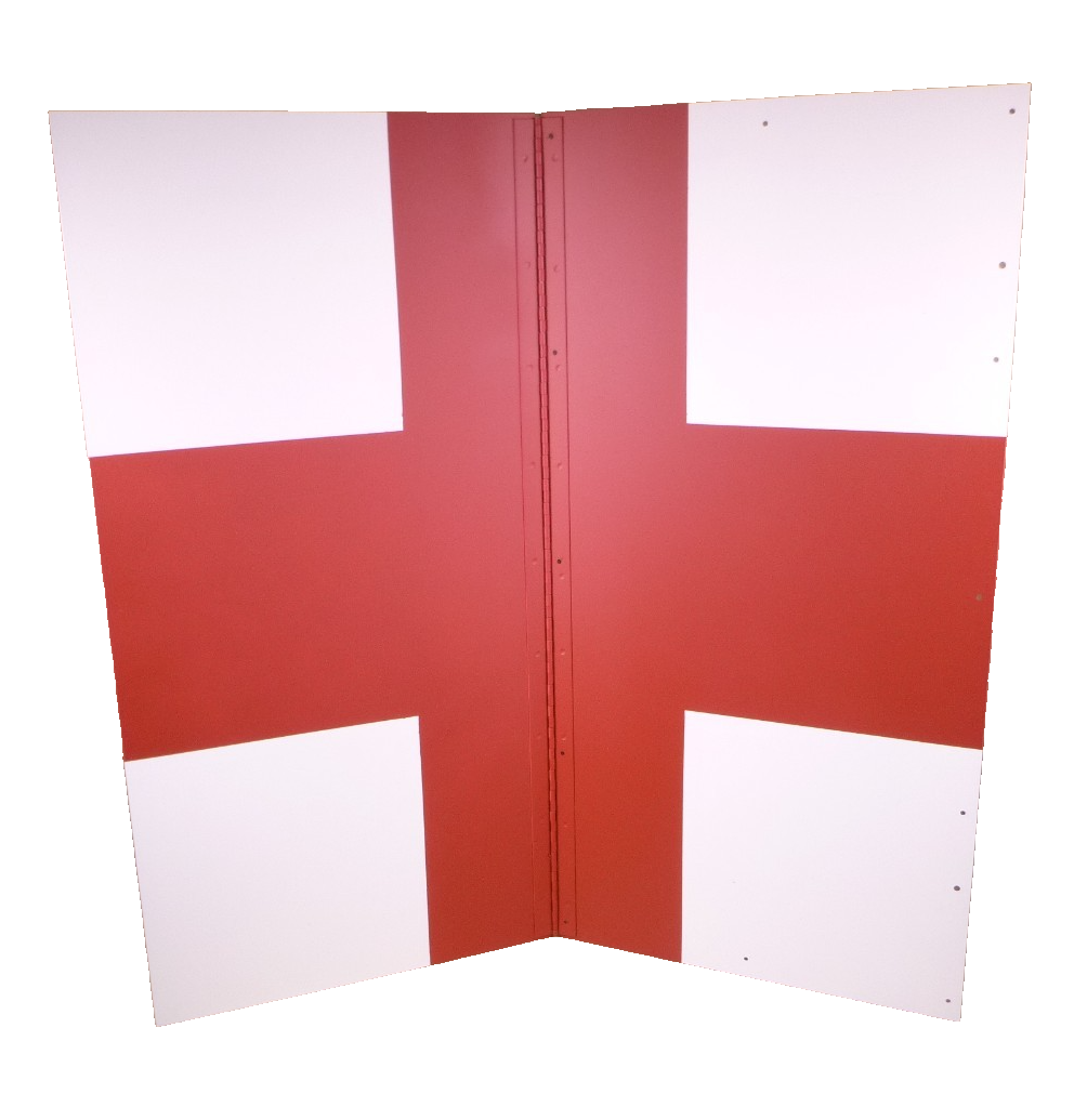 USGI Military M997 Humvee MRAP 36" x 36" Hinged Folding Red Cross Vehicle Sign | Genuine FMTV Replacement Parts, LMTV Parts For Sale and Military Surplus Medium Tactical Vehicle Parts &amp; Components