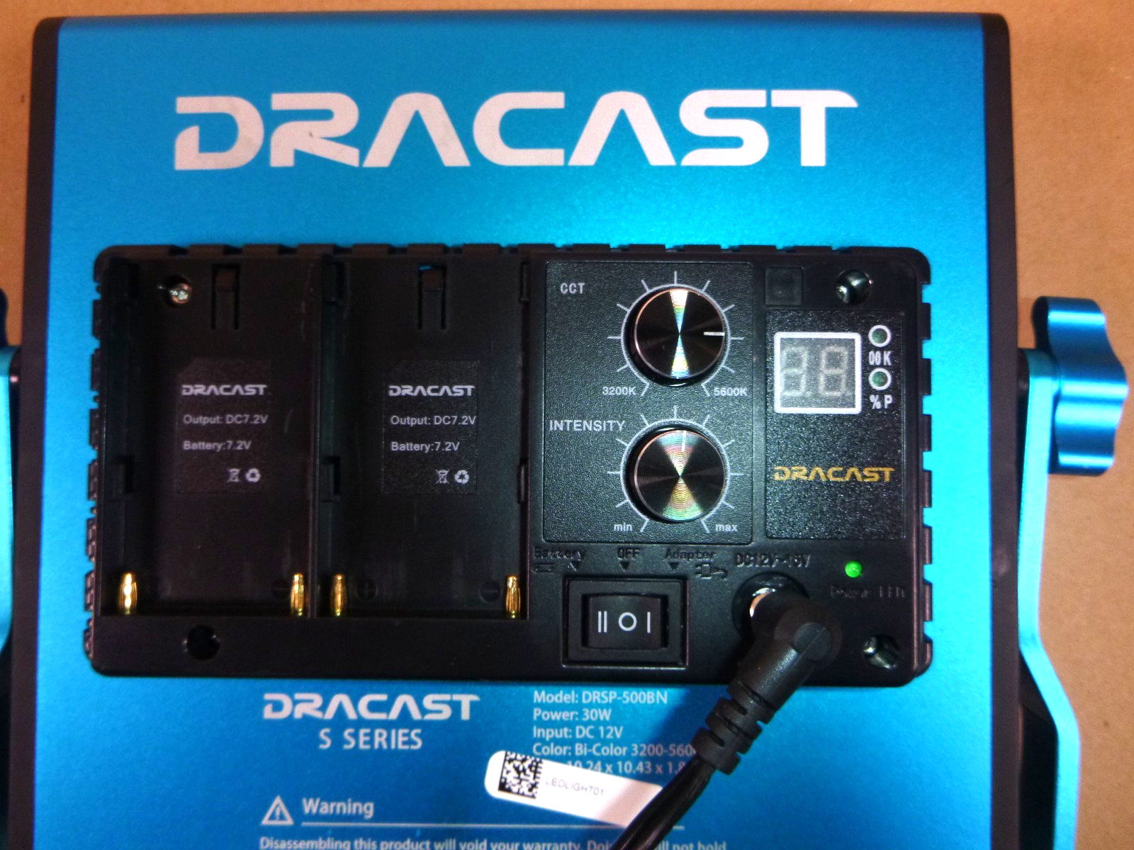 Dracast DR-DRSP500BN LED500 Bicolor S-Series 3200K - 5600K Light Panel (2 Pcs)