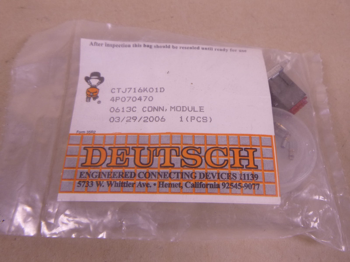 Deutsch CTJ716K01D Terminal Junction Module Connector 6-Position Size 16