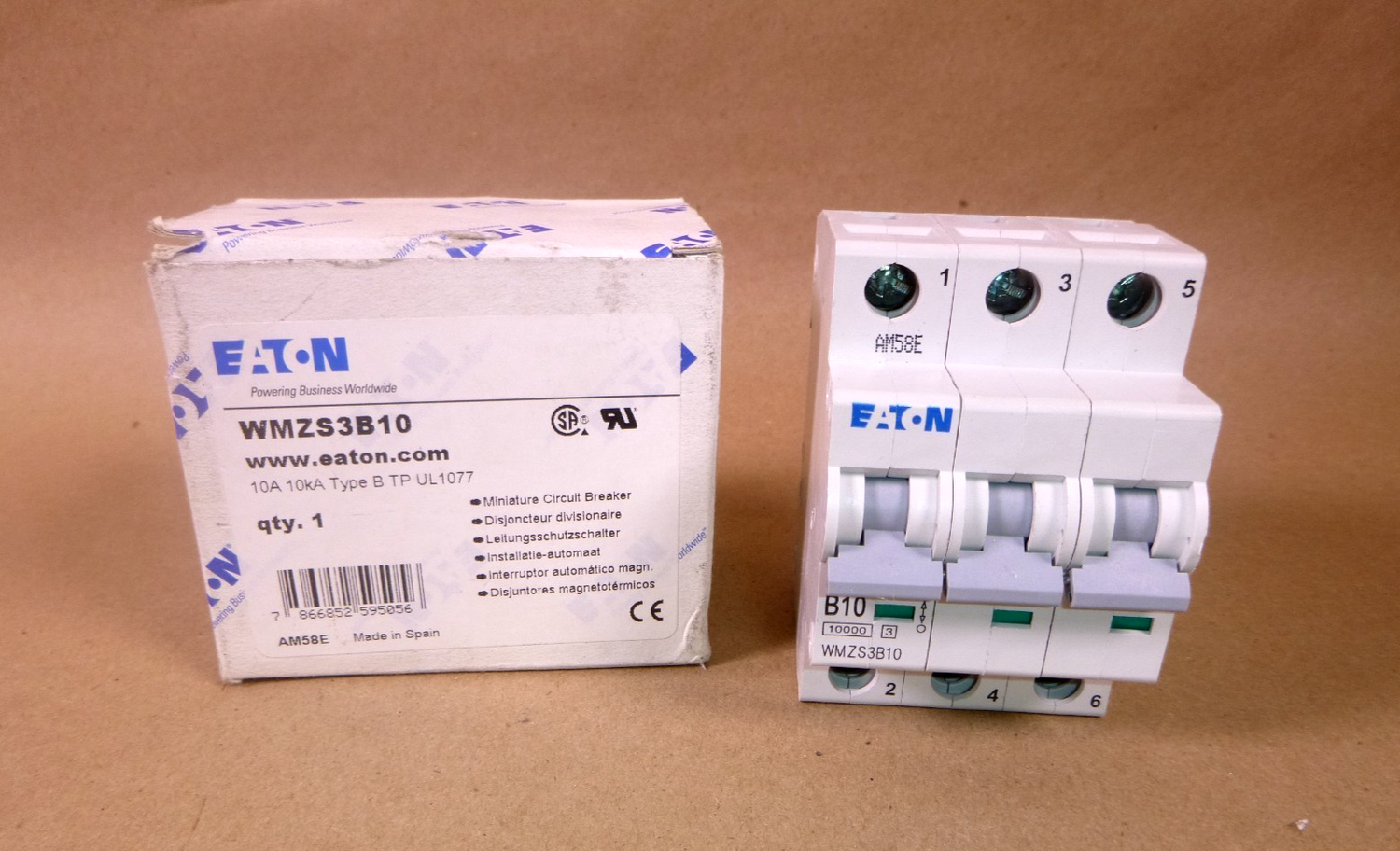 WMZS3B10 Eaton Cutler Hammer 3PH, 3P, 480V, 10A, Molded Case Circuit Breaker | Electrical MRO Replacement Parts &amp; Components and Commercial Electrical Supplies Company