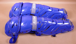 All Star Youth System Seven Axis Catcher's Leg Guards - Ages 12-16 - Royal | Industrial MRO Tools and Replacement Industrial Equipment Components