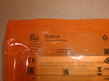 OJ5014 IFM Retro-reflective LASER sensor OJPLFPKG/FO/AS 10-30 Vdc