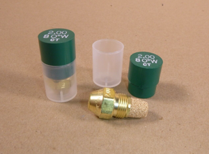 (Lot of 2) Delavan Oil Burner Nozzle 2.00-80W , 2 .00 GPH 80 Degree, Made in USA