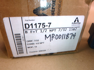 Armstrong D1175-7 Steam Trap Float & Thermostatic 1/2" 15B2 125PSI , 7/32 ORIF | Industrial MRO Replacement Parts, Manufacturing Machine Parts & Components, Heavy Equipment Parts Supplier