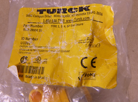 (5 PACK) TURCK 3-PIN CONNECTOR TEE RSM-2RKM 30 , U1061 | Electrical MRO Replacement Parts & Components and Commercial Electrical Supplies Company
