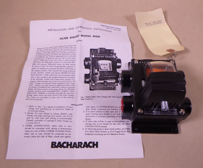 Bacharach Air Filter Indicator Model MQD PN 18-7002, 6680-00-610-2529