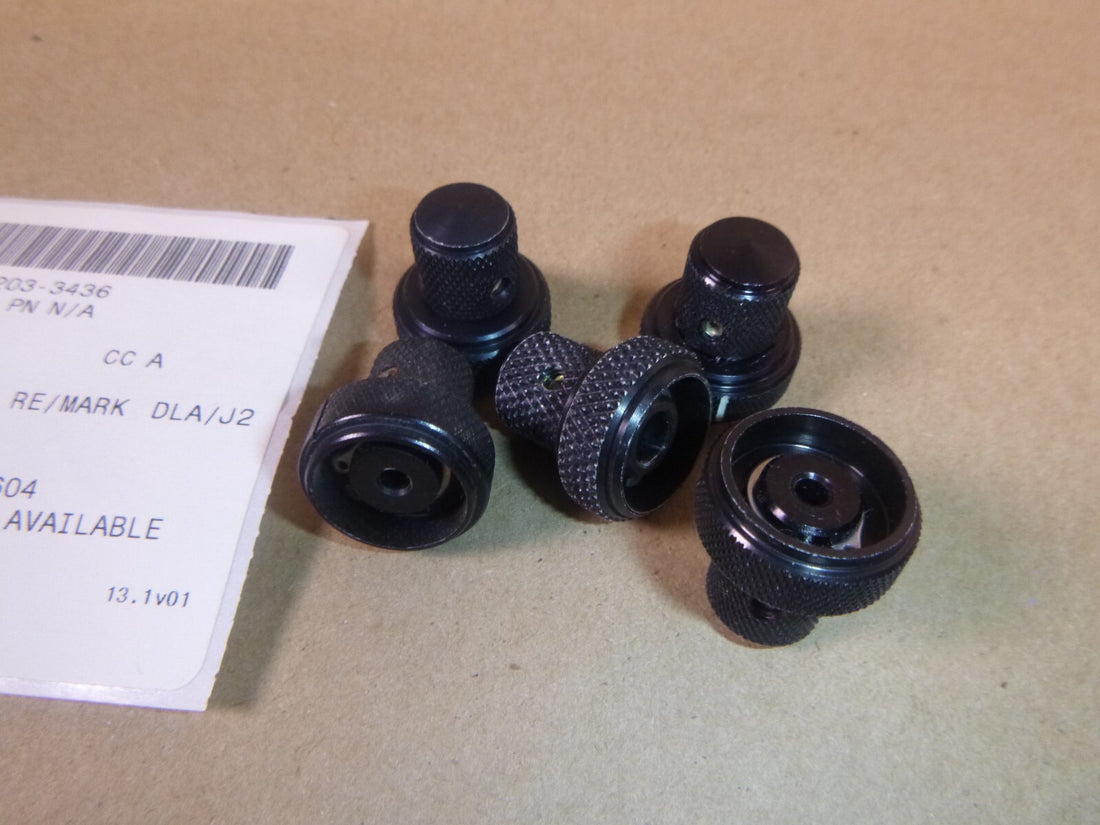 (Lot of 5) Military Knobs 12294051-1, 5355-01-203-3436 - 1/8" Hole x 0.90" Tall | Industrial MRO Replacement Parts, Manufacturing Machine Parts &amp; Components, Heavy Equipment Parts Supplier