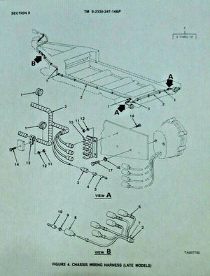 USGI M353 Military 3-1/2 Ton, 2-Wheel Trailer Chassis Wiring Harness 11652183 