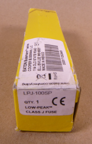 (Lot Of 10) Cooper Bussmann Low-Peak Fuse LPJ-100SP 100A 600V | Electrical MRO Replacement Parts & Components and Commercial Electrical Supplies Company