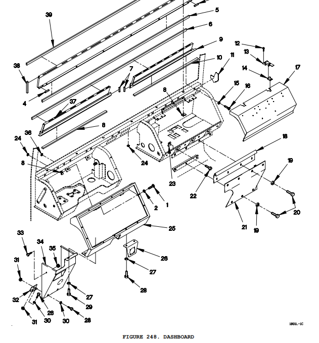 FMTV MTV M1083 Dashboard Panel Housing , 12420494, 12417876, 2510-01-437-0748 | Genuine FMTV Replacement Parts, LMTV Parts For Sale and Military Surplus Medium Tactical Vehicle Parts & Components