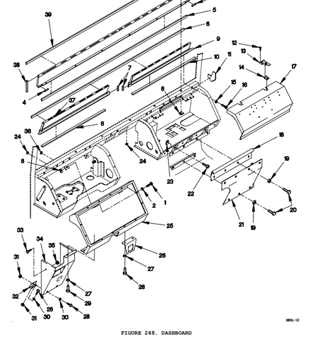 FMTV MTV M1083 Dashboard Panel Housing , 12420494, 12417876, 2510-01-437-0748 | Genuine FMTV Replacement Parts, LMTV Parts For Sale and Military Surplus Medium Tactical Vehicle Parts & Components