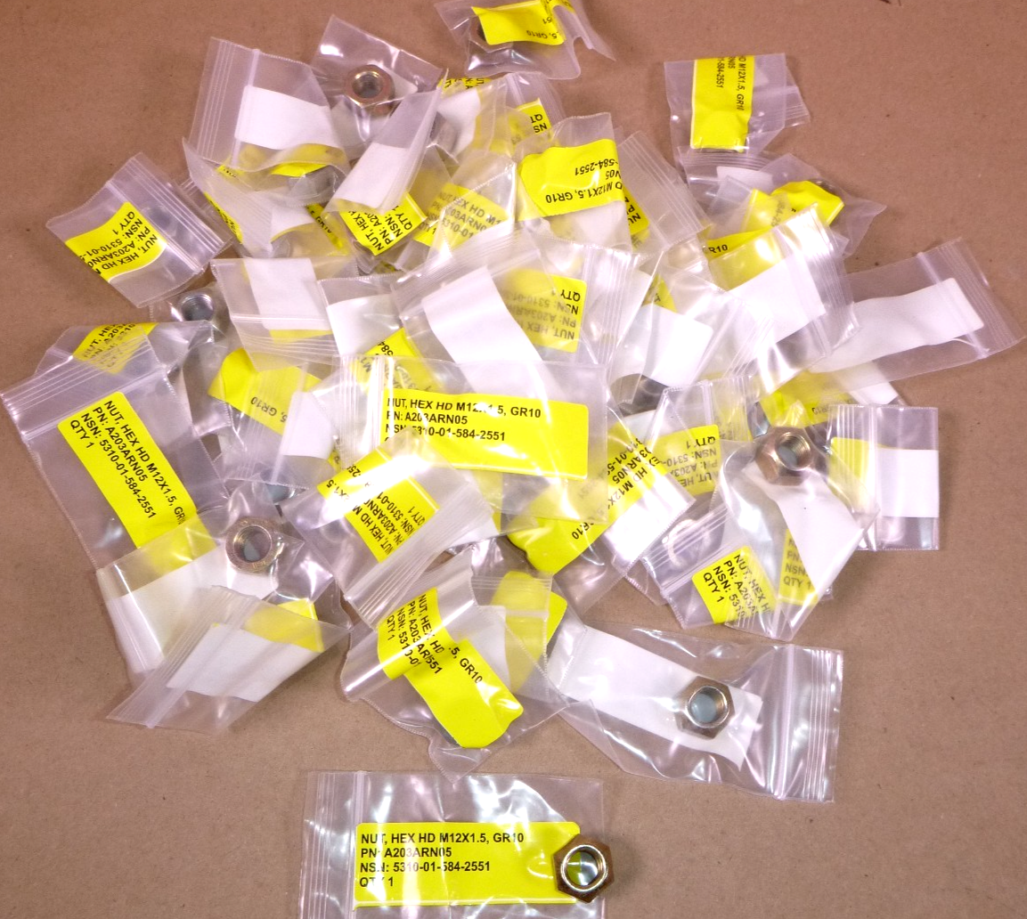 M12 x 1.5 Conical All Steel Hex Locknut Grade 10.9 (64 Pc) Mixed Yellow &amp; Chrome | Industrial Replacement Nuts &amp; Bolts Distributor and Machinery Screws &amp; Fasteners Supply