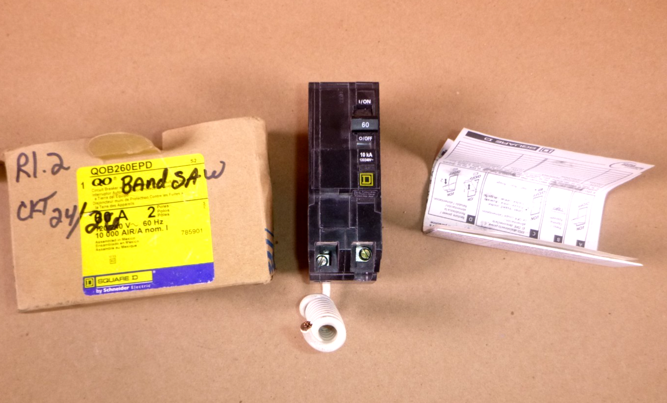 Square D QOB260EPD 2 Pole 60 Amp 120 / 240 Volt W/ GFI Circuit Breaker | Electrical MRO Replacement Parts &amp; Components and Commercial Electrical Supplies Company