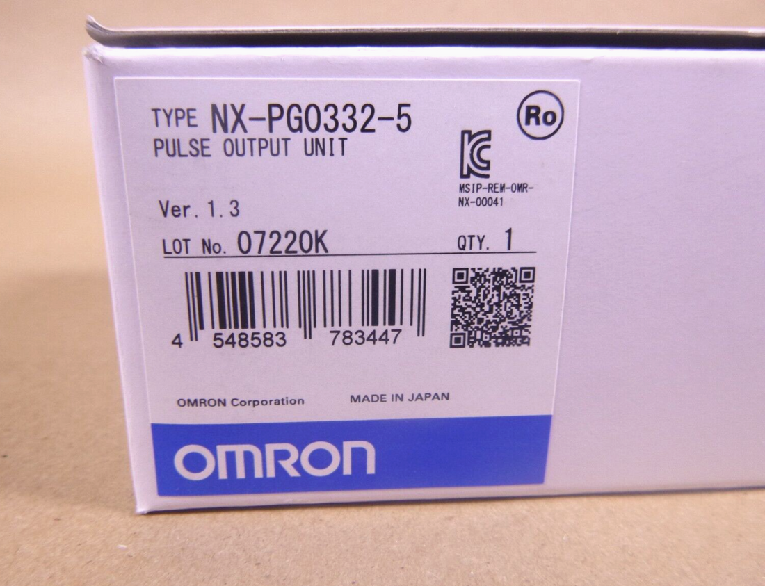 New Omron 4 Channel Pulse Output Module NX-PG0332-5, Version 1.3 Made in Japan | Electrical MRO Replacement Parts &amp; Components and Commercial Electrical Supplies Company