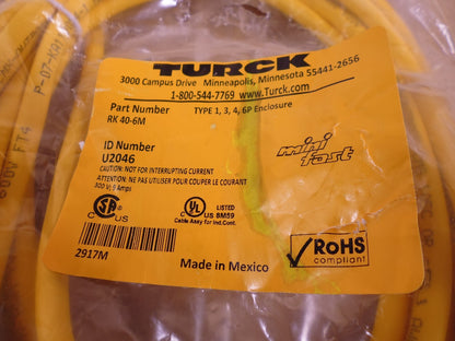 Banner Engineering SM912LVAGQD Valu-Beam Sensor w/ Turck RK 40-6M Cable | Electrical MRO Replacement Parts &amp; Components and Commercial Electrical Supplies Company