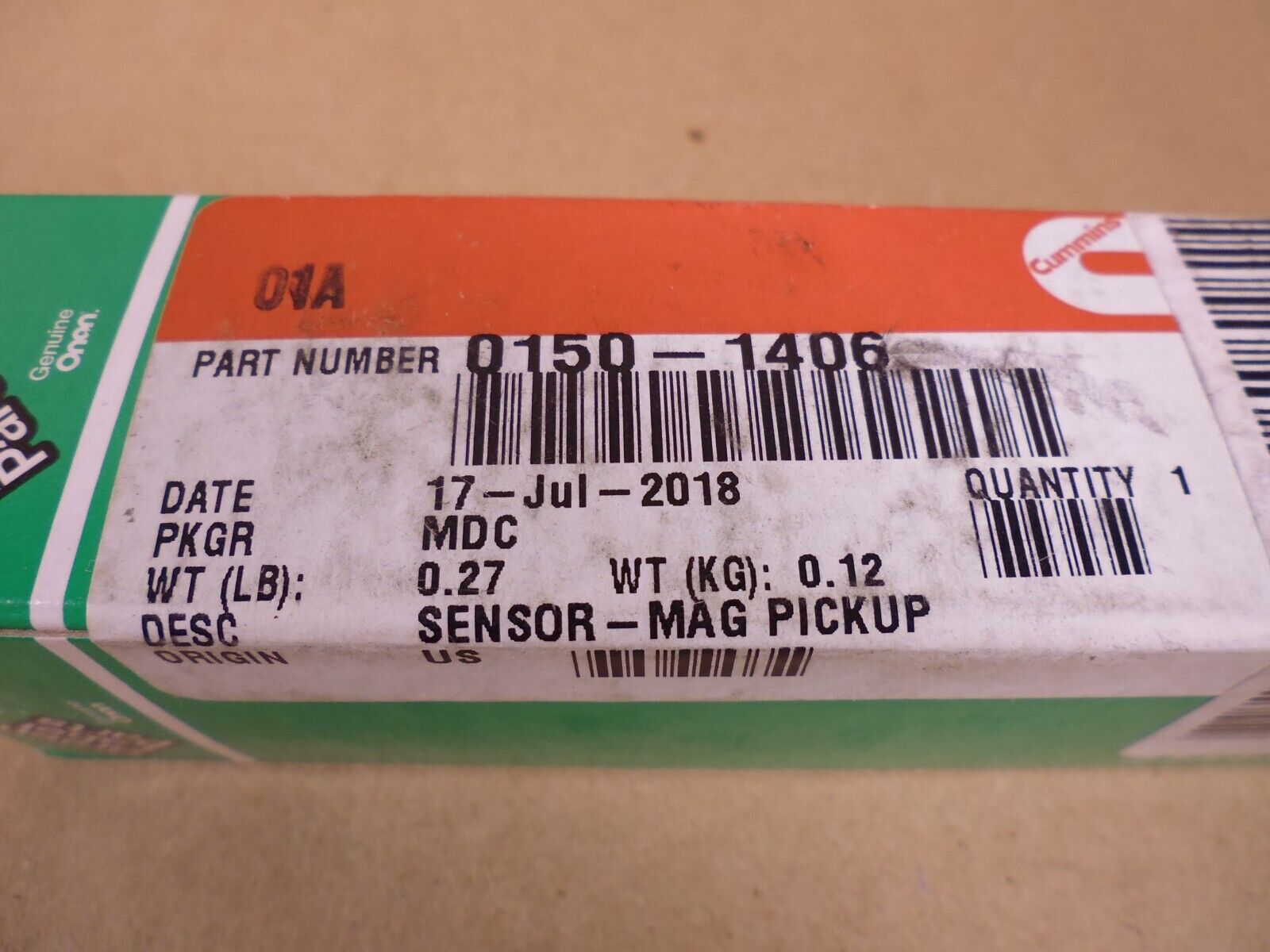 OEM Cummins 150-1406 Magnetic Pickup Sensor 0150-1406 Genuine | Replacement Truck Parts, Trailer Accessories, Automobile Supplies, Car Parts &amp; Accessories