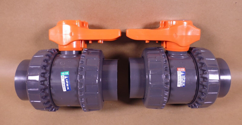 (2x) Ipex VXE-FKM & VXE-EPDM 63-2" 2" PVC True Union Ball Valve DN50 PN16