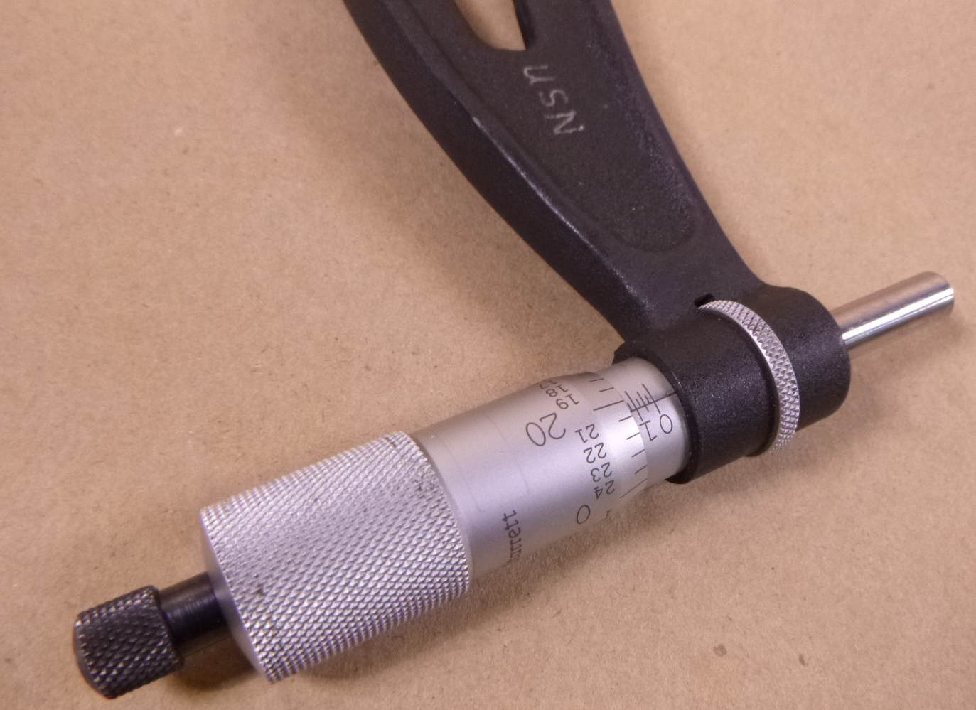 Starrett NO. 224 12-16" Anvil Outside Micrometer Set in Wood Case