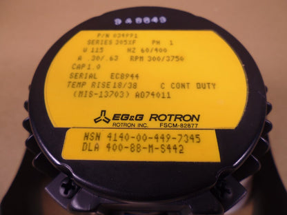 EG&amp;G Rotron 034991 Series 305XF Tubeaxial Fan 115V 10084702 , 4140-00-449-7345 | Electrical MRO Replacement Parts &amp; Components and Commercial Electrical Supplies Company