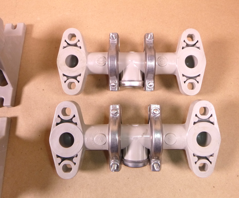 ARO Diaphragm Pump Assorted Polypropylene 1/2" Outlet Manifolds (Lot of 4) | Industrial Electric Motors, Pumps & Parts