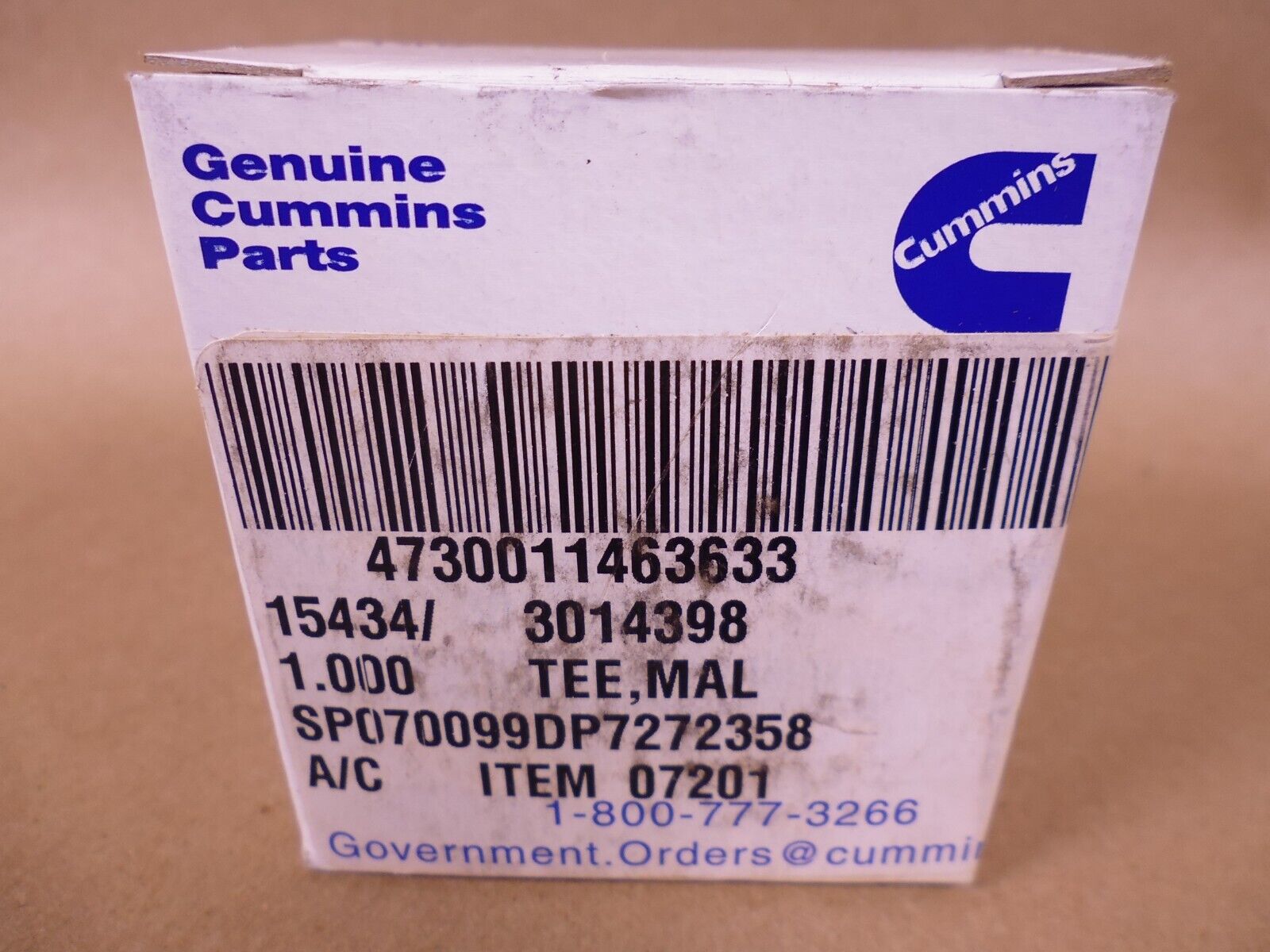 OEM Cummins 3014398 Male Branch Tee Genuine | Replacement Truck Parts, Trailer Accessories, Automobile Supplies, Car Parts &amp; Accessories