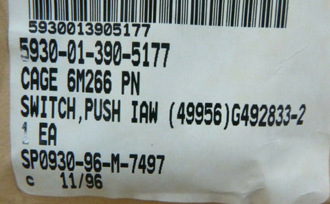 EATON 4706-2 MILITARY PUSH SWITCH G492833-2 , 5930-01-390-5177 | Electrical MRO Replacement Parts & Components and Commercial Electrical Supplies Company