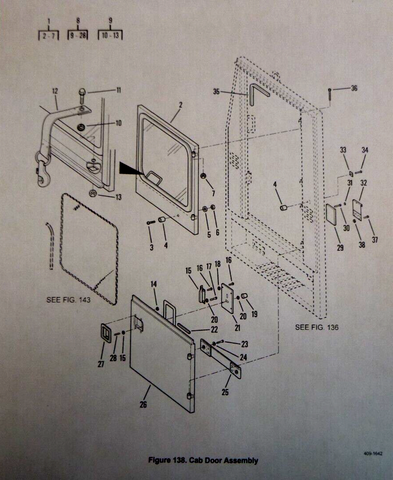 USGI Trak 6000M Rough Terrain Forklift Cab Glass Door B59067, 2510-01-294-1476