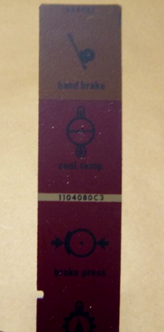 KOMATSU 1104080C3, Hand Brake / Cool Temp / Brake Press / Trans Temp Light Lens | Industrial Tractor Parts Supplier and Surplus Tractor Parts & Accessories