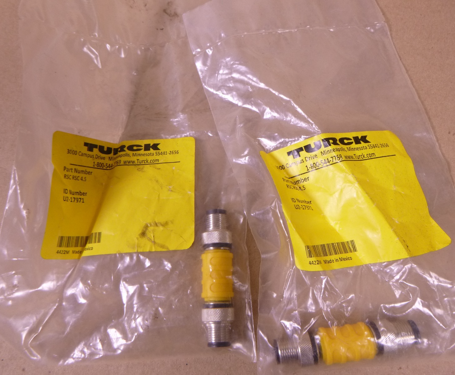 (LOT OF 14) Turck RSC RSC 4.5 5-Pin Connector , U2-17971 | Electrical MRO Replacement Parts &amp; Components and Commercial Electrical Supplies Company
