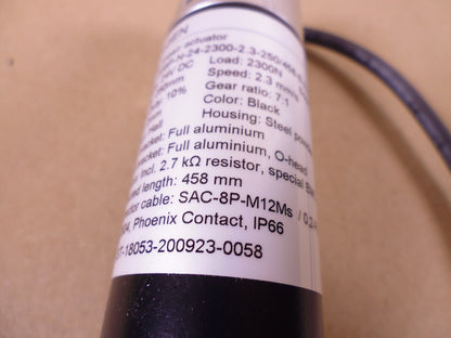 Langen 00275185 AxiPro Linear Actuator D35 250mm 24VDC 2300N 7:1 2.3mm/s | Industrial MRO Replacement Parts, Manufacturing Machine Parts &amp; Components, Heavy Equipment Parts Supplier