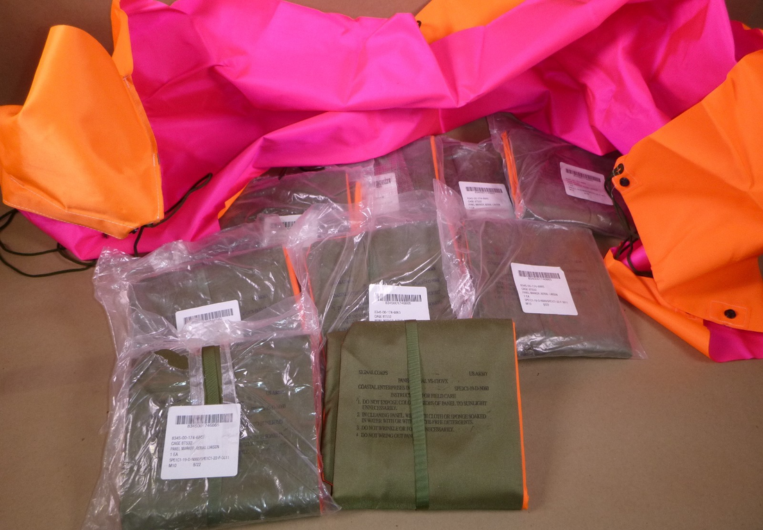 Lot of 10 US Army VS-17/GVX Signal Panel Marker Heavy Equipment Safety &amp; ID NOS | Industrial MRO Replacement Parts, Manufacturing Machine Parts &amp; Components, Heavy Equipment Parts Supplier