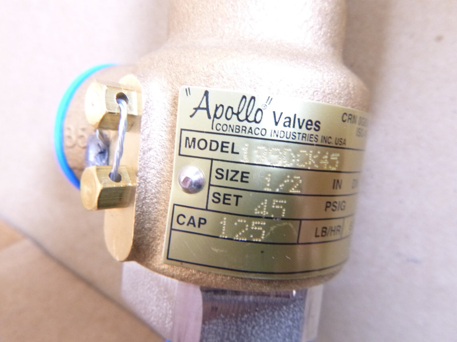19SDCK45 Apollo ASME Sec VIII Air Bronze Safety Relief Valve 45 psig 1/2" x 3/4" | Industrial MRO Replacement Parts, Manufacturing Machine Parts &amp; Components, Heavy Equipment Parts Supplier