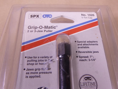 OTC 1026 Grip-O-Matic 2/3 Jaw Puller 7" Spread 3-1/4" Reach (5 Ton) Made in USA | Industrial MRO Tools and Replacement Industrial Equipment Components