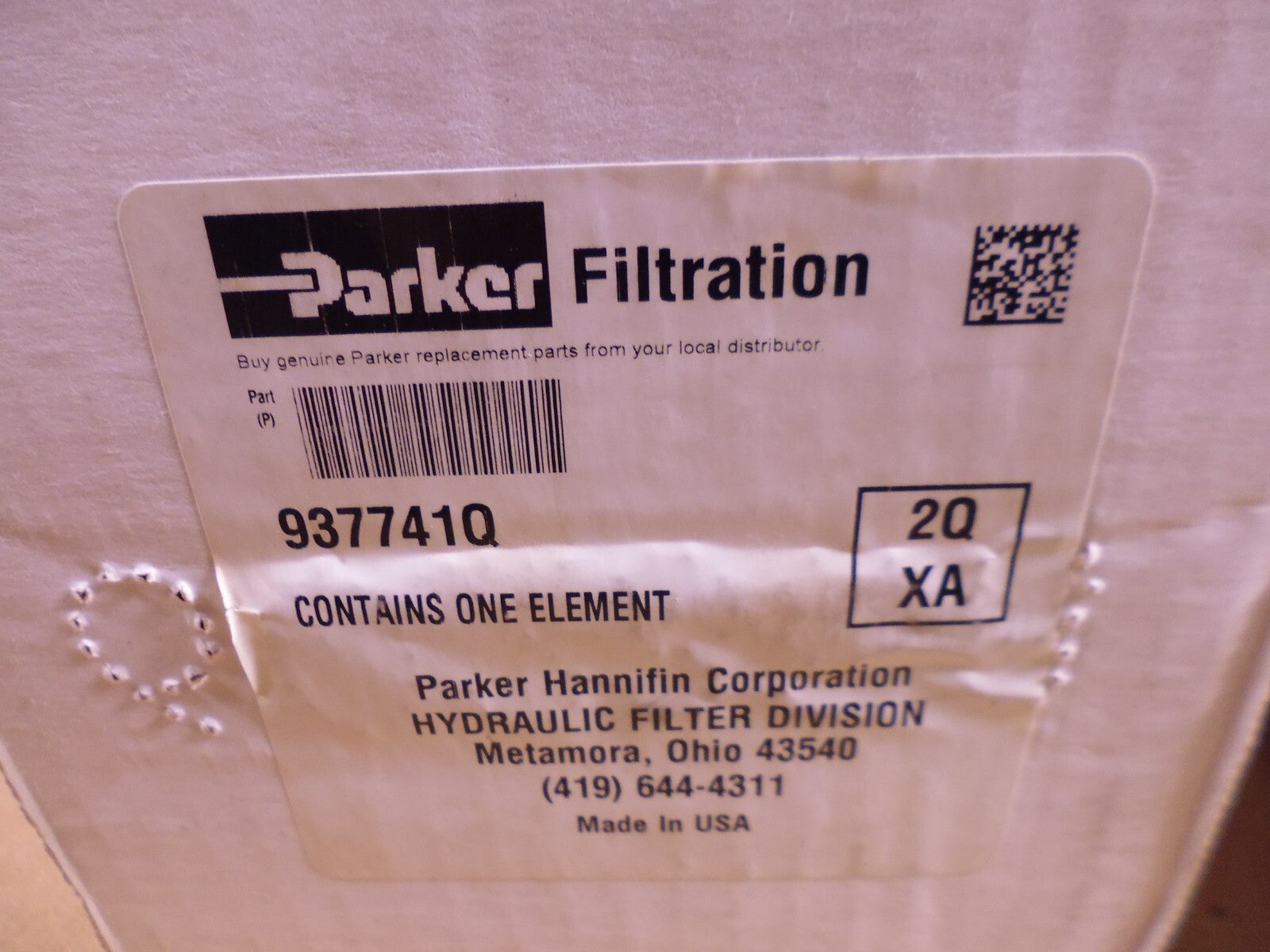 Parker 937741Q Hydraulic Filter Element For BGT Series Tanktop Mounted Filter | Industrial MRO Replacement Parts, Manufacturing Machine Parts &amp; Components, Heavy Equipment Parts Supplier