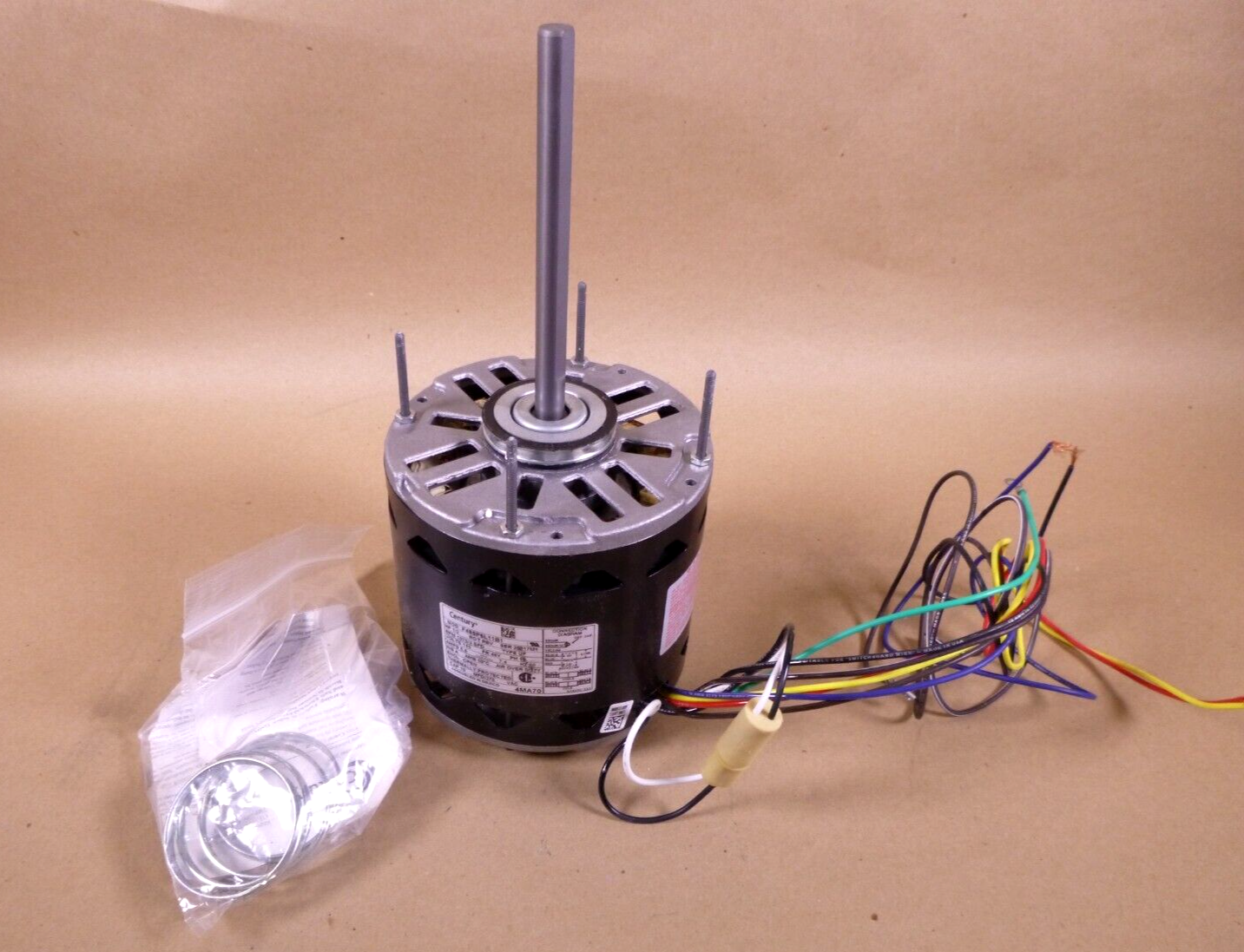 CENTURY 4MA70 Blower Motor 3 Speed, Open Air-Over, Ring Mount, 1/2 HP, 1075 RPM | Industrial Electric Motors, Pumps &amp; Parts