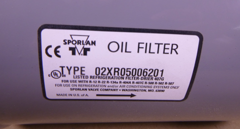 Sporlan 02XR05006201 Inline Oil Filter | Industrial MRO Replacement Parts, Manufacturing Machine Parts & Components, Heavy Equipment Parts Supplier