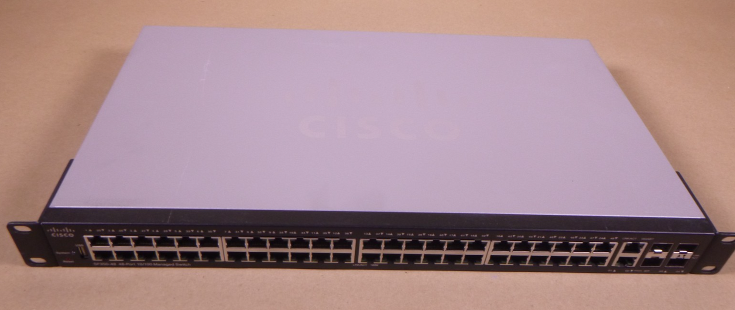 USED Cisco SF350-48 48 Port 10/100 PoE Managed Switch | Electrical MRO Replacement Parts &amp; Components and Commercial Electrical Supplies Company
