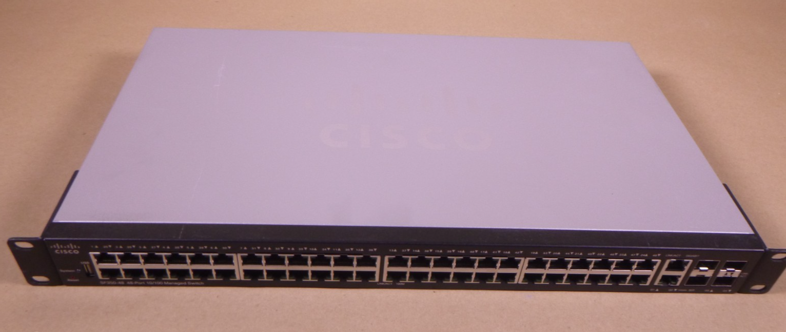 USED Cisco SF350-48 48 Port 10/100 PoE Managed Switch | Electrical MRO Replacement Parts &amp; Components and Commercial Electrical Supplies Company