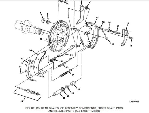 M1008 M1010 M1028 M1031 CUCV PARKING BRAKE STRUT GENUINE OEM GM 3898059 | Replacement Truck Parts, Trailer Accessories, Automobile Supplies, Car Parts & Accessories