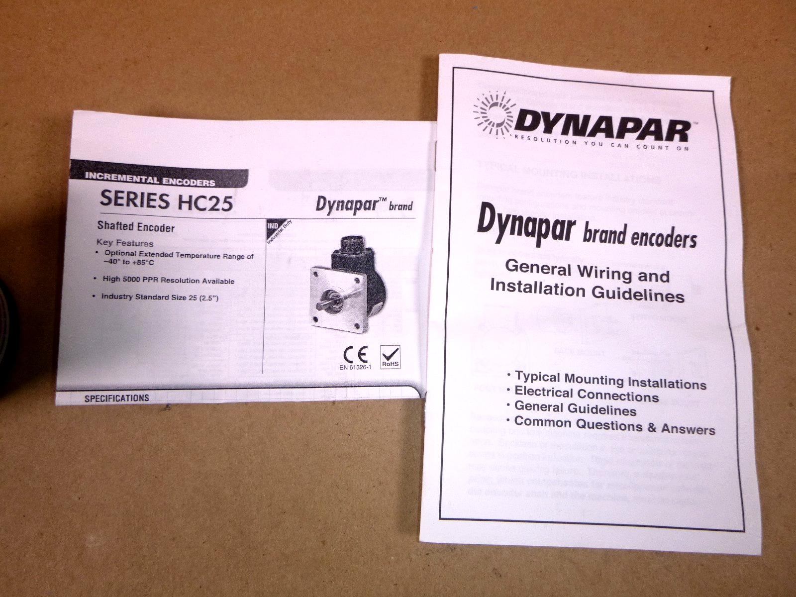 Dynapar HC25 Series Incremental Shafted Encoder 5000 PPR 5-26 Volt 3/8" Shaft | Industrial Electric Motors, Pumps &amp; Parts